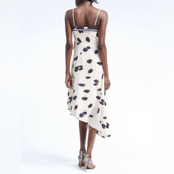 BNWT Banana Republic Strappy Asymmetric Midi Dress Size 10 Petite - Picture 2 of 6